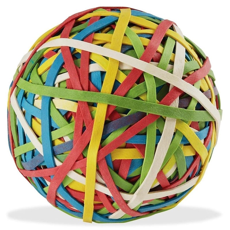 ACCO Brands Rubber Band Ball, 270 Bands per Ball, Assorted Colors (A7072153)